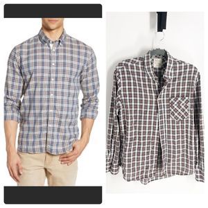 Billy Reid Standard Cut Plaid Button Down S